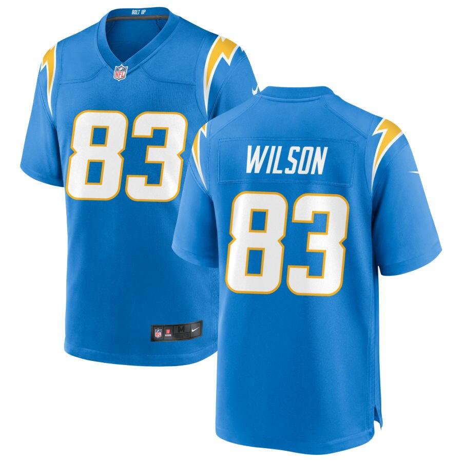 Men's Los Angeles Chargers #83 Pokey Wilson Blue Stitched Game Jersey